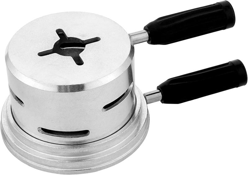 Linkidea Hookah Coal Charcoal Holder & Wind Cover, Shisha Accessories Heat Management System for Flavors, Compatible with Small Hookah Models, Narguile Smoking Supplies (Silver) - Image 1